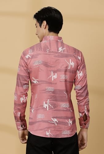 Image of Majestic Man Men's Cotton Slim Fit Printed Casual Shirt