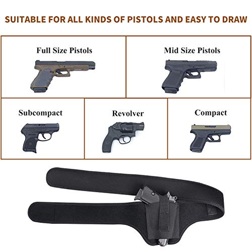 Tactical Gun Holster Concealed Belly Band Pistol Holster Elastic Waist Shoulder Holster #TOP2
