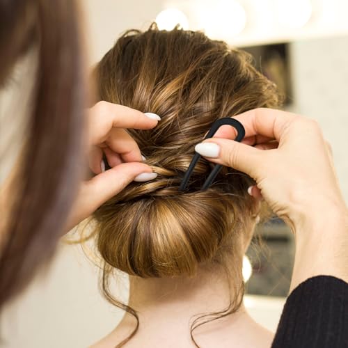 3er Set Französische Haarnadeln für Frauen, U-förmige Haarnadeln für Dutts, Metall-Haargabeln für dickes Haar, Frisuren-Accessoires für Hochsteckfrisuren