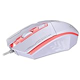 199 USB 1600dpi à trois vitesses réglable Rétro-éclairage filaire Souris optique Gaming LED, Longueur: 1.3m (Noir) (Blanc)