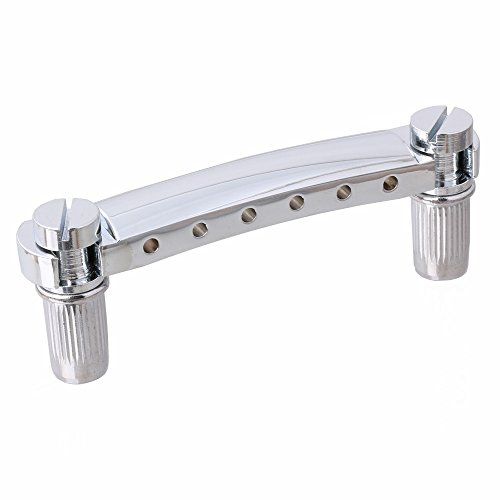 Lyws Abr-1 Style Tune-O-Matic Tailpiece With Stop Bar For Gibson Les Paul Gear Guitar Replacement (Chrome) #TOP2