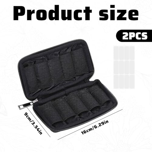 USB Case，10-Slot Flash Drive Storage Case，USB Storage Cases，USBs Flash Cases，Memory Stick Holder Wallet for SanDisk/SamData/Samsung USBs Jump Drive Memory Stick, SD Card (Black)