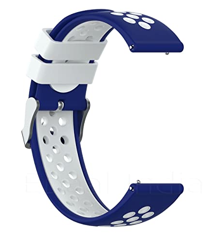 Image of Epaal 22mm Universal Silicone Strap with Flat Metal Buckle for all 22mm Smart Watches, Samsang Watch 3 45mm / Gear S3 Classic /Frontier /Huawei GT2 /Realme Watch 2 /2 Pro /S /S Pro