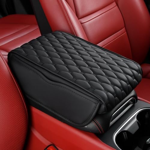 Snapklik.co : Auto Center Console Pad, PU Leather Car Center Console Box Cushion, Non Slip Soft - Foto 8