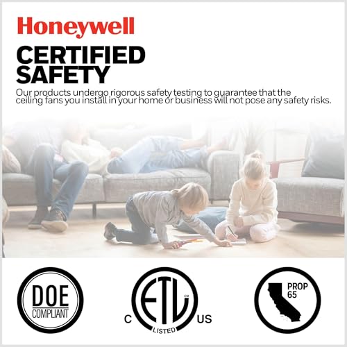 Honeywell Glen Alden 52 Inch Flush Mount Ceiling Fan, Oil Rubbed Bronze - image 2