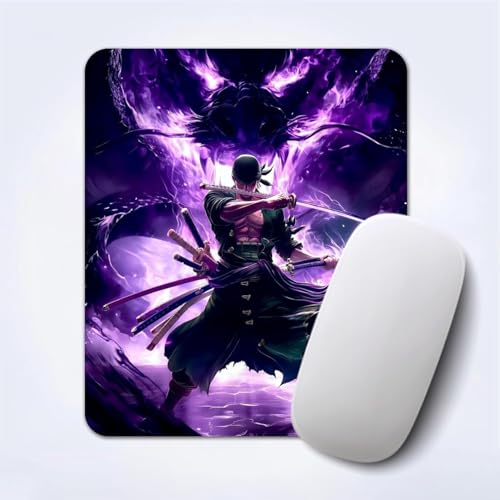 Image of Mouse Pad with Design, 24 x 20 cm, 3mm Thick Rubberised Base Mouse Pad for Computer, PC, Laptop (Anime - 2)