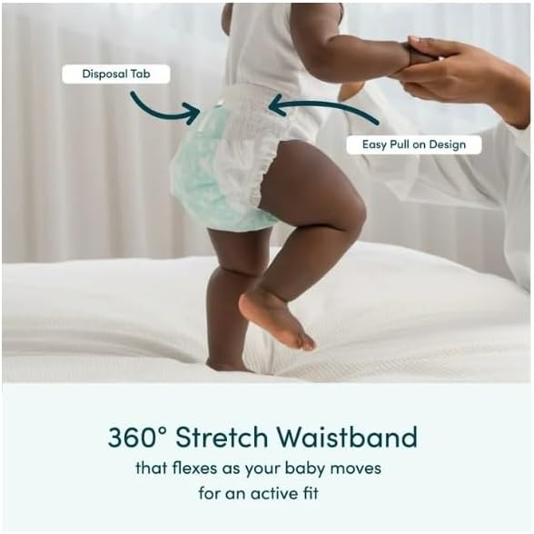Rascal + Friends Premium 360 Absorbent Pull-On Diapers Comeloon, Size 4, 60 Count (Pack of 1)