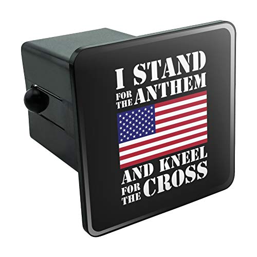 GRAPHICS & MORE I Stand for The Flag Kneel Cross USA American Flag Patriotic Tow Trailer Hitch Cover Plug Insert 2