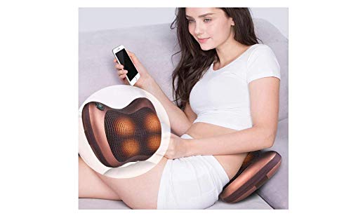 Massaggiatore per collo e schiena Cuscino per massaggio shiatsu con calore,Cuscino per massaggio shiatsu con massaggio profondo del tessuto per impastare,per collo spalle gambe,casa e ufficio