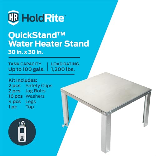 HoldRite QuickStand 30 Inch Water Heater Stand, Up to 100 Gallons, Unassembled, 40-S-30-U