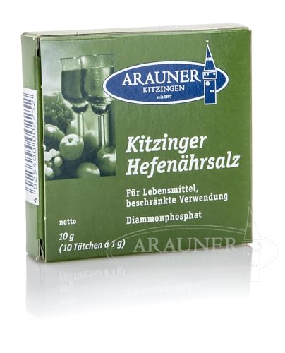 Arauner Kitzinger Hefenährsalz 10 Tütchen à 1g Diammonphosphat für Lebensmittel von Exclusiv Handel