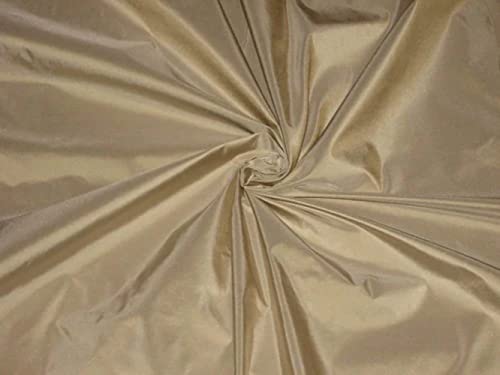 Taffetas de soie beige clair 137,2 cm de large au mètre - 2