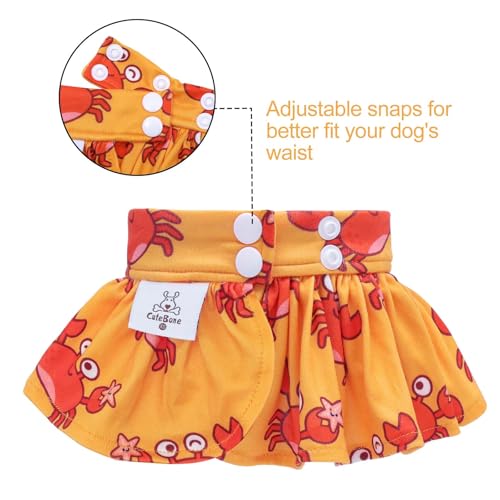 Image of CuteBone Dog Bikini Dress, Stylish Swimsuit Costume for Small Dogs, Comfortable & Adjustable Puppy Bathing Suit, Soft Outfit Pet Apparel for Beach, Pool and Summer Fun DB44M