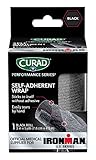 CURAD IRONMAN Self-Adherent Athletic Wrap, Official IRONMAN Medical Supplier, Black, 3 inches x 5 yards, Compression Support for Sports Injuries, Joint Stability, and Muscle Recovery