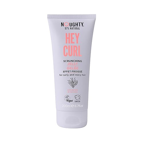 Miniatura 1 de Noughty Jalea, 97% natural Hey Curl Scrunching Jalea, fórmula hidratante para control del encrespamiento para cabello rizado y ondulado con algas