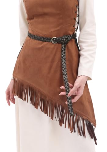 Ceinture médiévale tressée fine pour ceinturer une robe ample sans trou