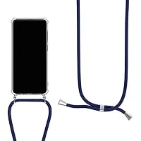 Cover Collana per Cellulare Compatibile con OPPO Reno 6 Pro 5G, Custodia Trasparente Silicone con Cordino Necklace Case Antiurto Protettivo Cover Custodia da Collo Custodia con Cordino,Cremisi