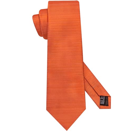 Image of Hi-Tie Men Silk Ties Set with Flower Lapel Pin Necktie Pocket Square Cufflinks for Tuxedo Wedding Business