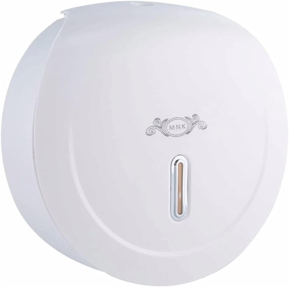 LIOONS Sturdy Paper Towel Holders Tissue Dispenser Single Roll Large Hand Tissue Dispenser Wall Mounted Round Commercial Household Toilet Roll Holder High Capacity (A)
