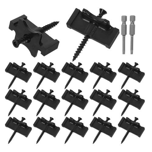 DIKACA Set 20 Pezzi Clip e Viti per Decking Composito in Acciaio Inox con Punte da Trapano – Elementi di Fissaggio Nascosti per Terrazze e Ponti a Fessura Stretta, Connettori per Spazi