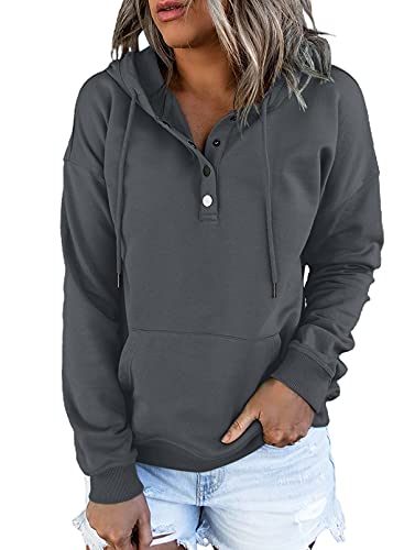 Dokotoo Womens Hoodies Winter Fall Tops Long Sleeve Drawstring Sweatshirts for Women Front Button Collar Fleece Kangaroo Pocket Hooded Pullovers Basic Comfy Simple Plain Casual Ladies Shirts X-Large Dokotoo Womens Hoodies Winter Fall Tops Long Sleeve Drawstring Sweatshirts for Women Front Button Collar Fleece Kangaroo Pocket Hooded Pullovers Basic Comfy Simple Plain Casual Ladies Shirts X-Large