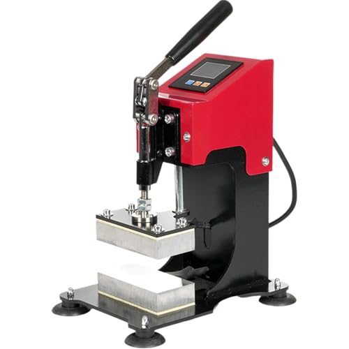 ZhlCrioxenic MáQuina De ImpresióN TéRmica, 500w MáQuina Prensa Calor Resina, con Led Digital, Calentamiento RáPido, Control De Temperatura Preciso Digital, para Camiseta, Gorro Red