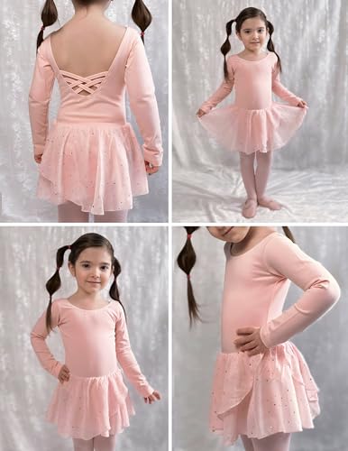 Image of Arshiner Kids Girls Classic Long Sleeve Leotard Dance Ballet Dress