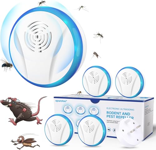 Repelente Ultrasónico de Plagas, Control de Insectos al Aire Libre, Electrónico Repelente Mosquitos Insectos para Interiores Anti Cucarachas, Moscas,Mosquitos,Ratones,Arañas