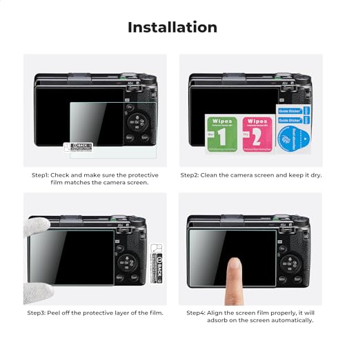 Image of K&F CONCEPT 3pcs Screen Protector Compatible with Sony ZV-E1 /A7 IV /A6700 /A7CII Camera & Hot Shoe Cover, Ultra Clear Tempered Glass Screen Protector, Anti Scratch Bubble Free Ultra Resistant