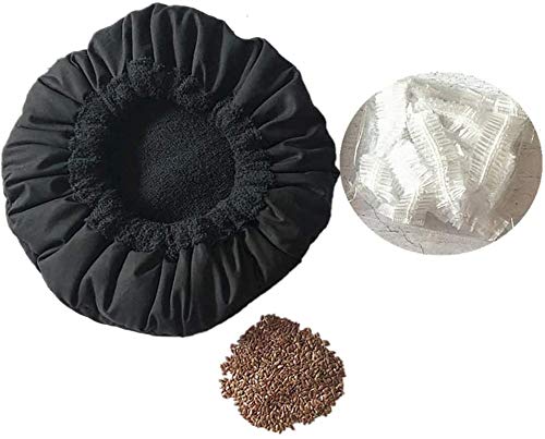 Deep Conditioning , Microwavable Heat Cap for Steaming Hair Styling and Treatment Steam Cap Steaming Haircare Therapy (Black)
