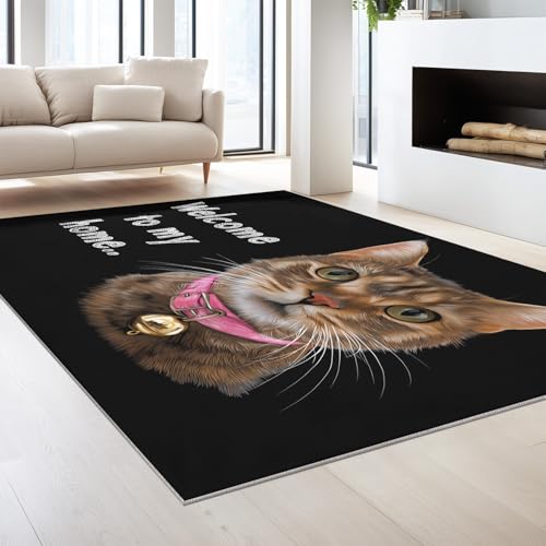 Tapis lavable salon 120 x 180 cm poil bas doux antidérapant pour entrée et cuisine - 4