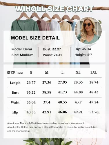 Wiholl V Neck T Shirts For Women Loose Fit Trendy Tops And Blouses Vintage Lilac Xl #TOP4