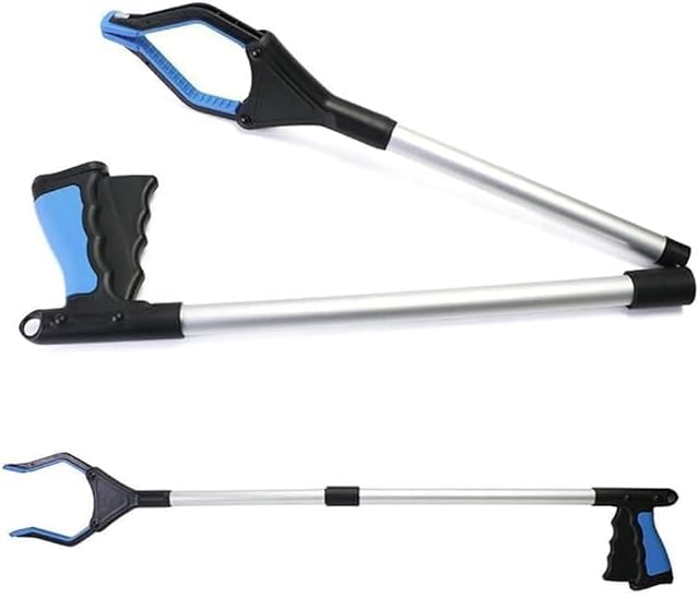 80cm Foldable Litter Picker Long Arm Litter Picking Equipment Rubbish Pick Up Hand Tool Reaching Aids Grabber Tool for Elderly