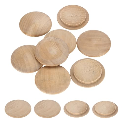 uxcell 20Pcs Wood Button Plugs, 35mm / 1.38