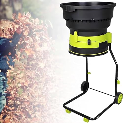 Image of HaiZethonic 2500w Electric Leaf Mulcher Shredder,8000rpm Chipper,Garden Cleanup Tool,Composting Machine,With Wheels,Includes Storage Bag for Easy Maintenance 60mpowercord