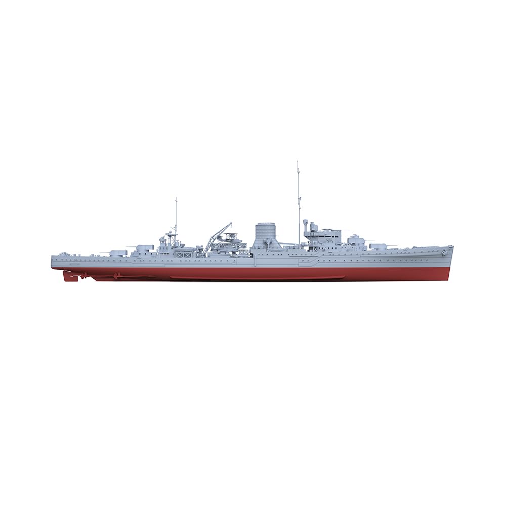 MRY-SFW SSC300602S-A 1/300 zestaw do budowy modelu wojskowego Royal New Zealand Navy HMNZS Leander 1942, lekki krążownik, pełny kadłub