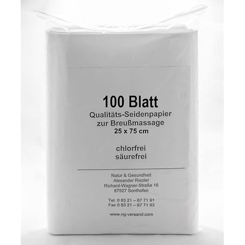 Seidenpapier Dorn Breuß Massage (100 Blatt)