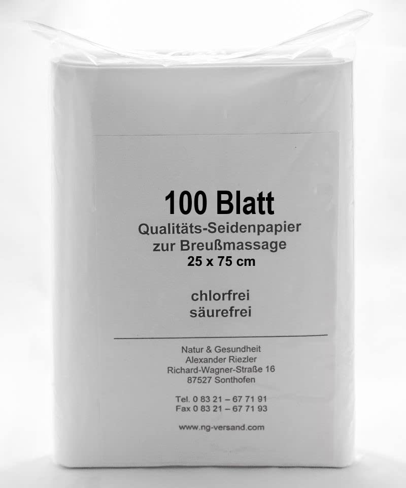 Seidenpapier Dorn Breuß Massage (100 Blatt)