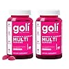 Goli Women's Multi Gummies - Complete Daily Multivitamin with All 13 Essential Vitamins, Biotin, Zinc - Supports Hair, Skin, Nails, Immune System - Vegan, Non-GMO - 60 Count (2 Pack)