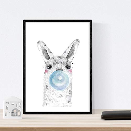 Nacnic Set 6 Poster Animali per Animali con Gomma