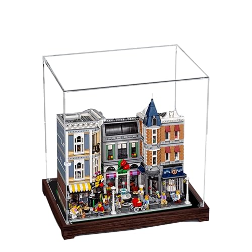 Vitrina acrílica para Lego 10255 modelo City Center, caja expositora de 3 mm a prueba de polvo, vitrina compatible con Lego 10255 (modelo no incluido) (estructura transparente de 3 mm B)