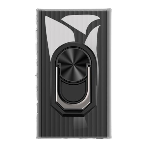 UOGNADGD �t���L�V�u���P�[�X + �����O�z���_�[ Sony NW-A306 �Ƃ̌݊������� �ϏՌ��J�o�[���}�O�l�b�g�����J�X�^�C���X�^���h (�N���A+�u���b�N�����O)