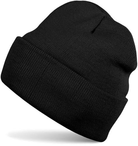 styleBREAKER Unisex Beanie Mütze einfarbig | Klassische Feinstrick Winter...