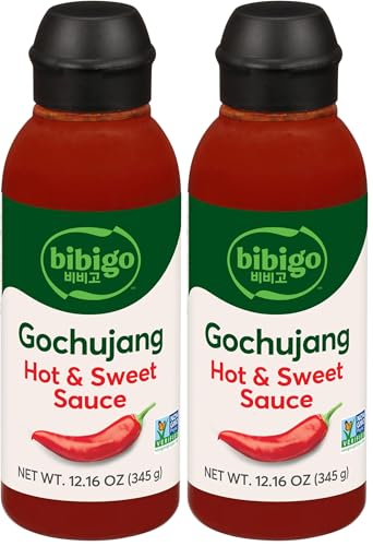 Bibigo Korean-Style Hot & Sweet Gochujang Sauce, 12.16 Ounce (Pack