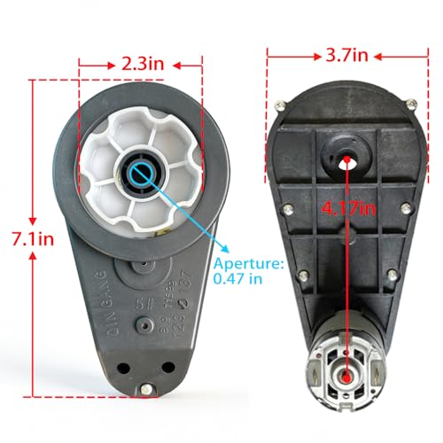 Image of JRRXM Metal 12V 550 40000RPM High Speed Steel Gears Motor Gearbox For Power Wheels Motor Upgrade,12 Volt Electric Hubs Motor Assembly Heavy Duty Gearbox For Kids Ride On Toys Car Replacement Parts