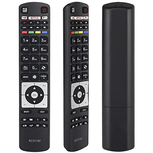 VINABTY RC5118F 23437332 Replaced Remote Control fit for Hitachi Smart TV 24HB11J65U 32HB16J61UA 32HB16J61UB 32HB16T61UB 43HB16T72U 55HK15T74UA