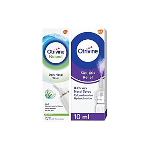 Otrivine Sinusitis Relief Nasal Spray 10ml & Natural Daily Nasal Wash 10ml Bundle Cover