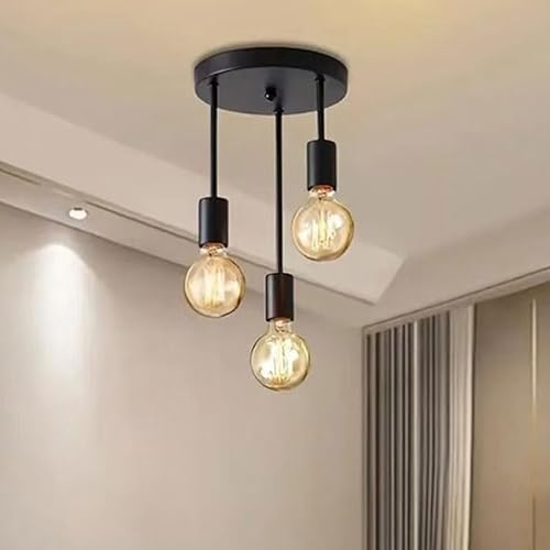 Aerlife �V�[�����O���C�g 3�� ������� �Ɩ���� �V��Ɩ� �݂艺�� �k�� E26���� �i�d���ʔ���j �V�䃉�C�g ������� ���_�� LED�d���Ή� �C���e���A�Ɩ� �H��p ���� �_�C�j���O ��t�ȒP LED-HEJ11 (3��/�u���b�N)