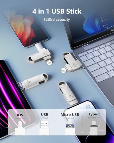 Clé USB pour iPhone 128GO pour vider la mémoire saturée sans application - 4