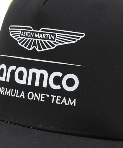 Image of PUMA | Aston Martin F1 Flat Brim Logo Print Cap Black